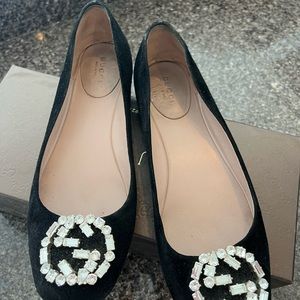 Gucci ballet slippers with rhinestones